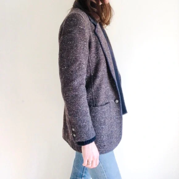 Tweedy square cut wool blazer - Picture 5 of 16